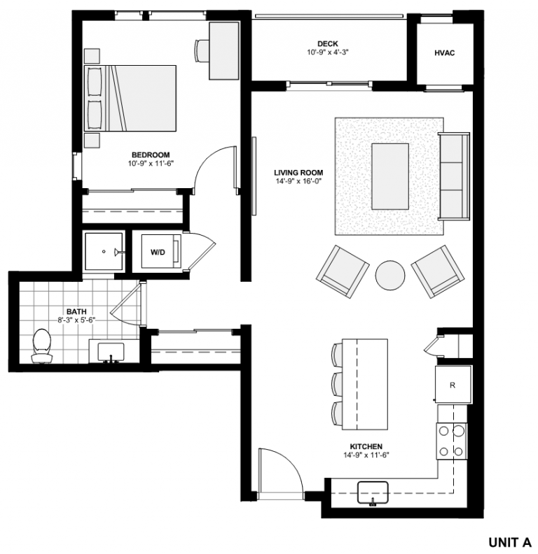 One Bedroom Apartment Unit A Current Midtown